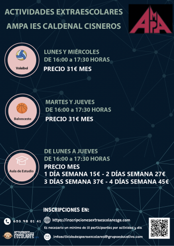 Cartel - Actividades Extraescolares